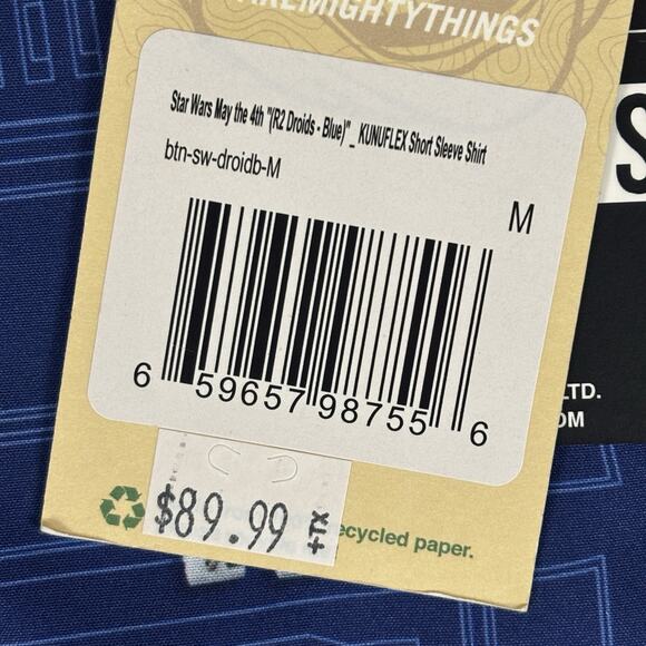 RSVLTS Star Wars May the 4th R2 Droids Blue Shirt Size Medium M NWT - Picture 4 of 8